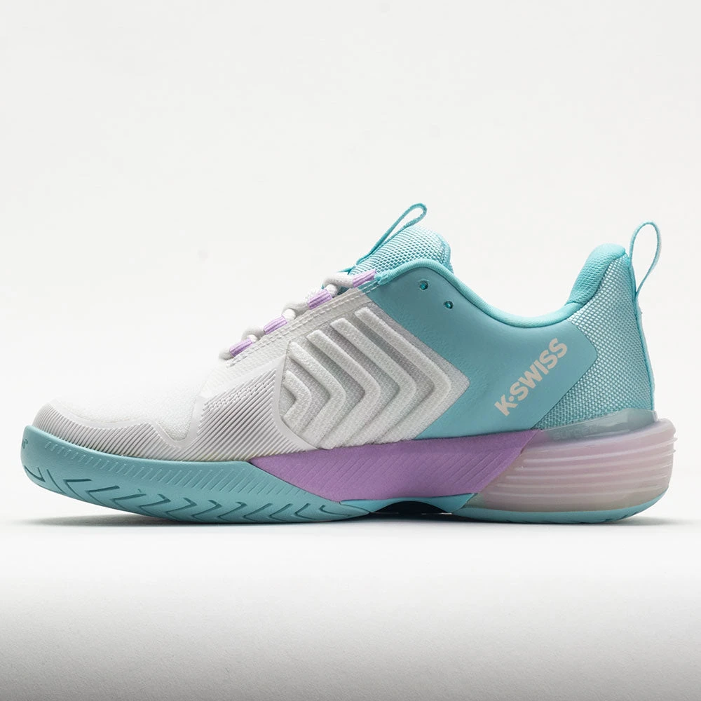 K-Swiss Ultrashot 3 Women's Brilliant White/Angel Blue/Sheer Lilac 4 K-Swiss Ultrashot 3 Women's Brilliant White/Angel Blue/Sheer Lilac - Image 2