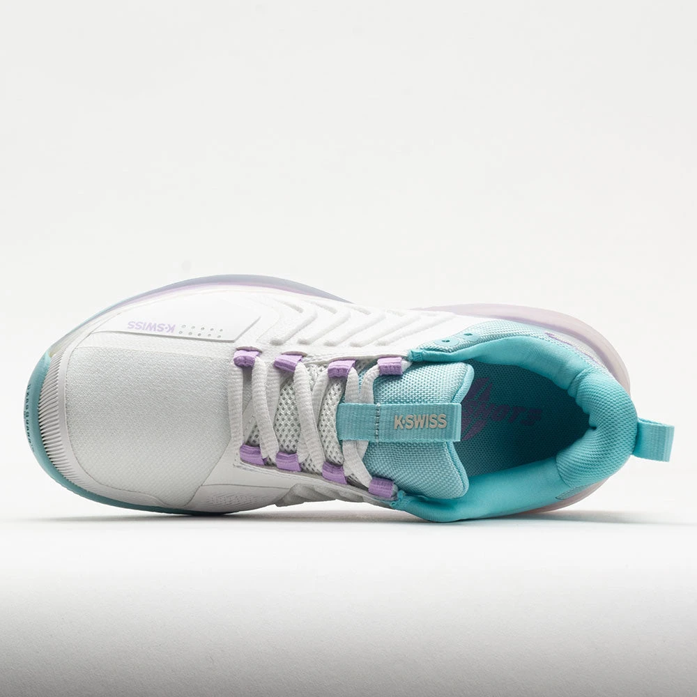 K-Swiss Ultrashot 3 Women's Brilliant White/Angel Blue/Sheer Lilac 5 K-Swiss Ultrashot 3 Women's Brilliant White/Angel Blue/Sheer Lilac - Image 3