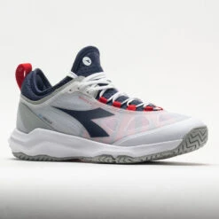 Diadora Blushield Fly 4+ Men's White/Blue Corsair/Fiery Red -Hoka Shoes Shop 117031 5