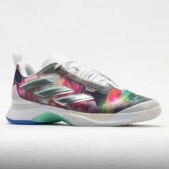 Adidas AvaCourt Women's White/Silver Metallic/Pulse Mint -Hoka Shoes Shop 117045 5