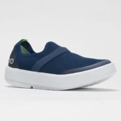 OOFOS OOmg Low Women's White/Navy -Hoka Shoes Shop 631140 5